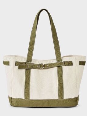 Universal Thread Buckle Canvas Boat Tote NWT